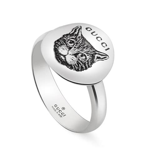 gucci garden feline head ring|Gucci blind for love ring.